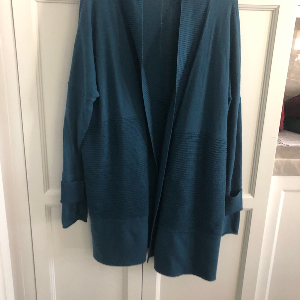 lululemon athletica Teal Open-Front Knit Cardigan